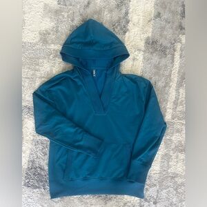 MTA Sport Teal Turquoise Women Hoodie Small Long Sleeve Pockets S